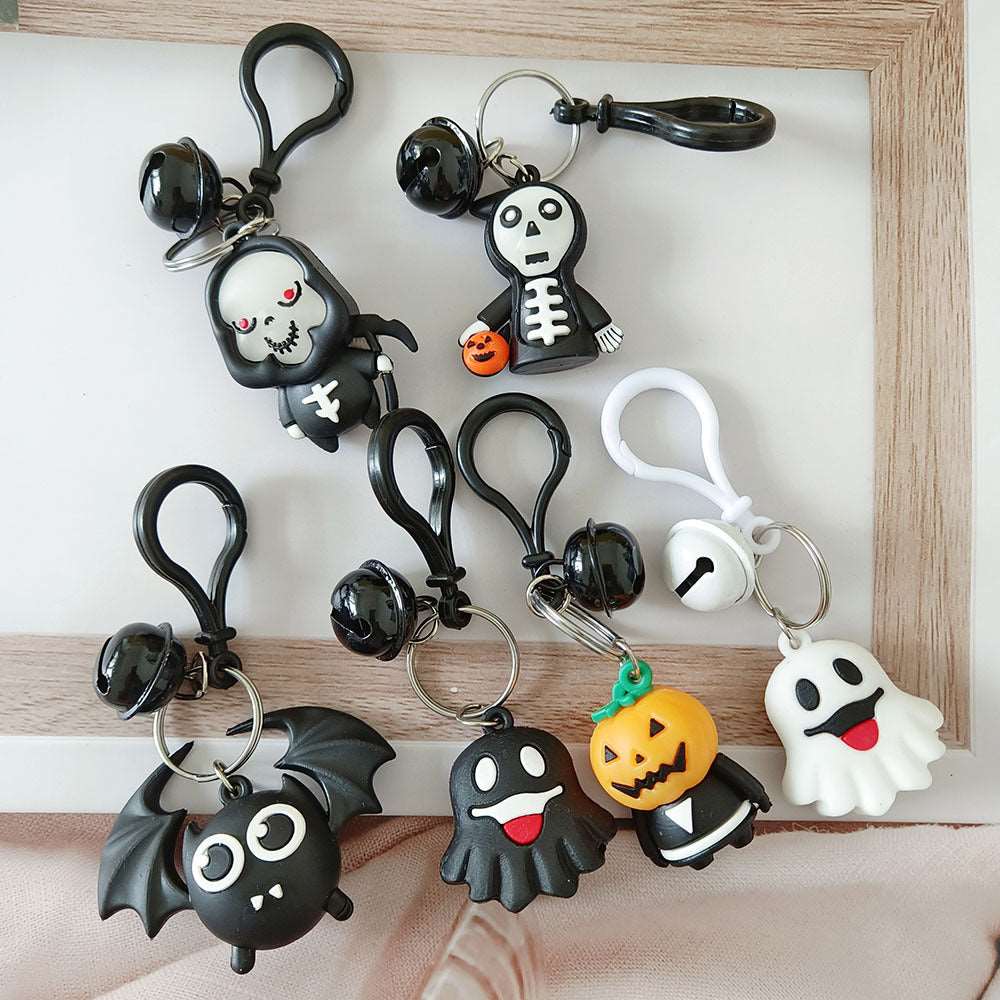 🎃 Halloween Ghost Scythe Cartoon Figure Keychain for Girls' Bags, Car Keys – Holiday Gift