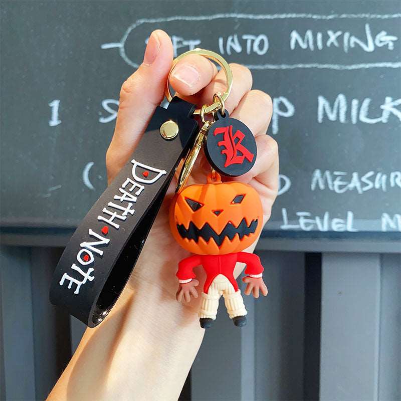 🎃 Halloween Creative Spooky Keychain Pumpkin Skull Figure Anime Peripheral Pendant