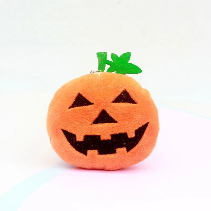 Pumpkin keychain ornament for bags, plush toy brooch, accessory, Christmas gift.