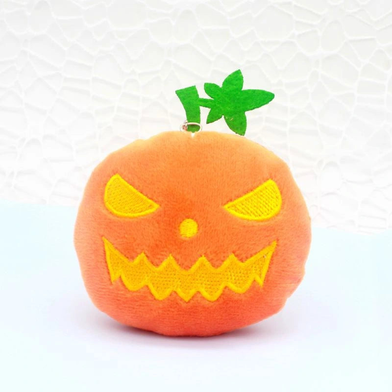 Pumpkin keychain ornament for bags, plush toy brooch, accessory, Christmas gift.