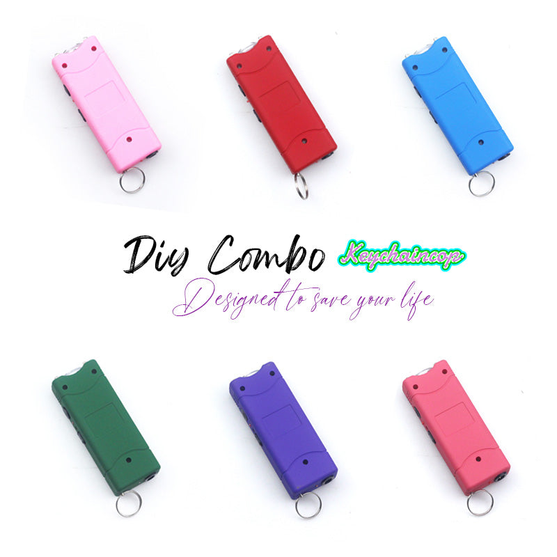 Mini Multifunctional Flashlight｜DIY Combo｜Candy colors, Devise a self-defense keychain that's uniquely yours. - keychaincop